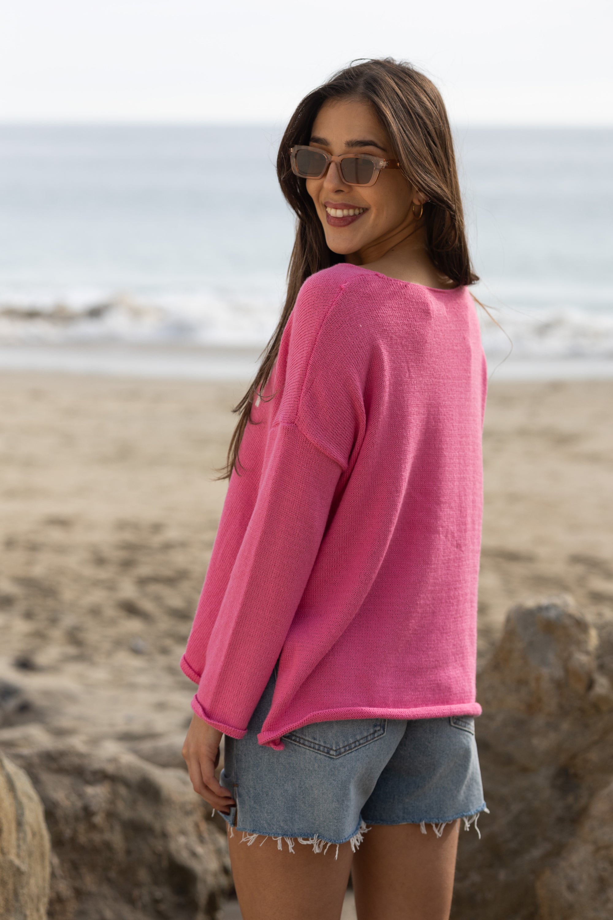 Laguna Beach Sweater / Pink