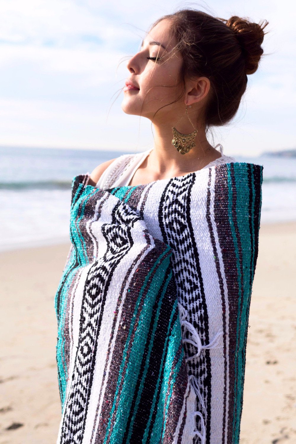 Mexican Beach Blanket / Teal
