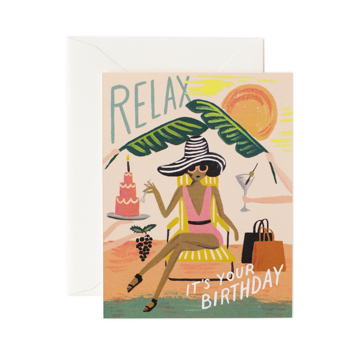 Relax Birthday Card / Ivory Envelope