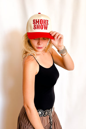 Smoke Show Canvas Cap / Red