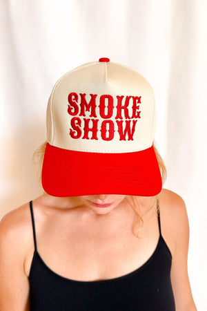Smoke Show Canvas Cap / Red