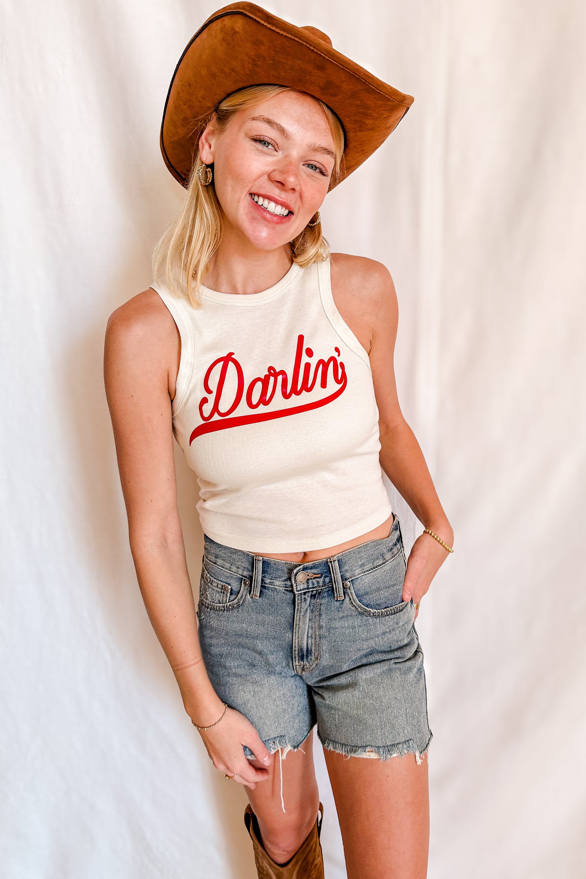 Darlin Graphic Tank / Ivory