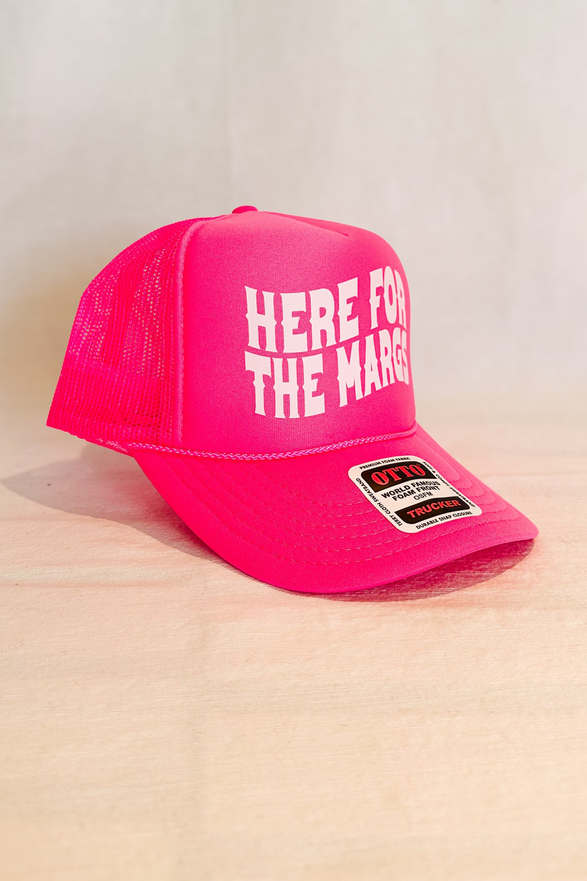 Here For The Margs Trucker Hat / Pink