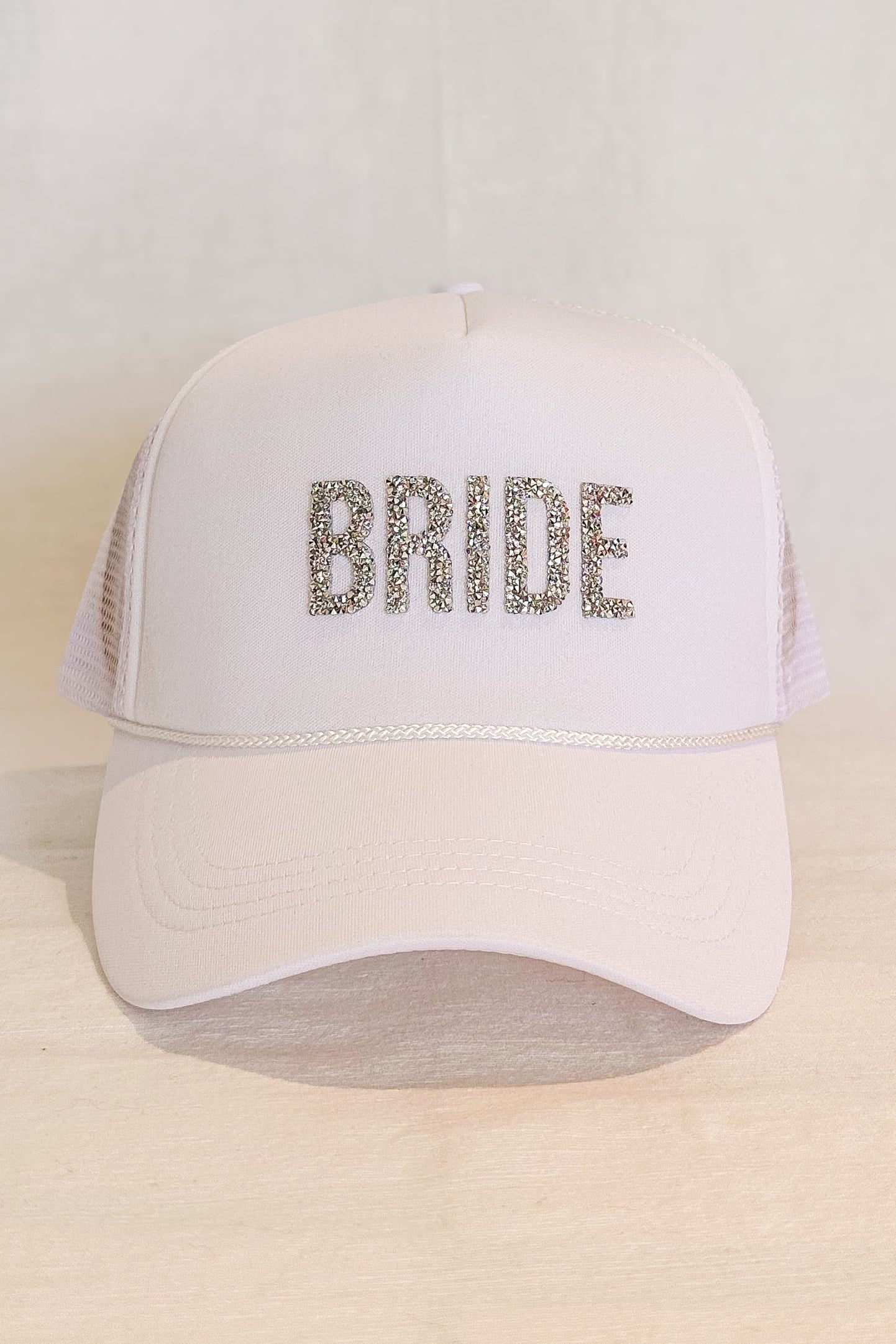 Glitter Bride Trucker Hat / White