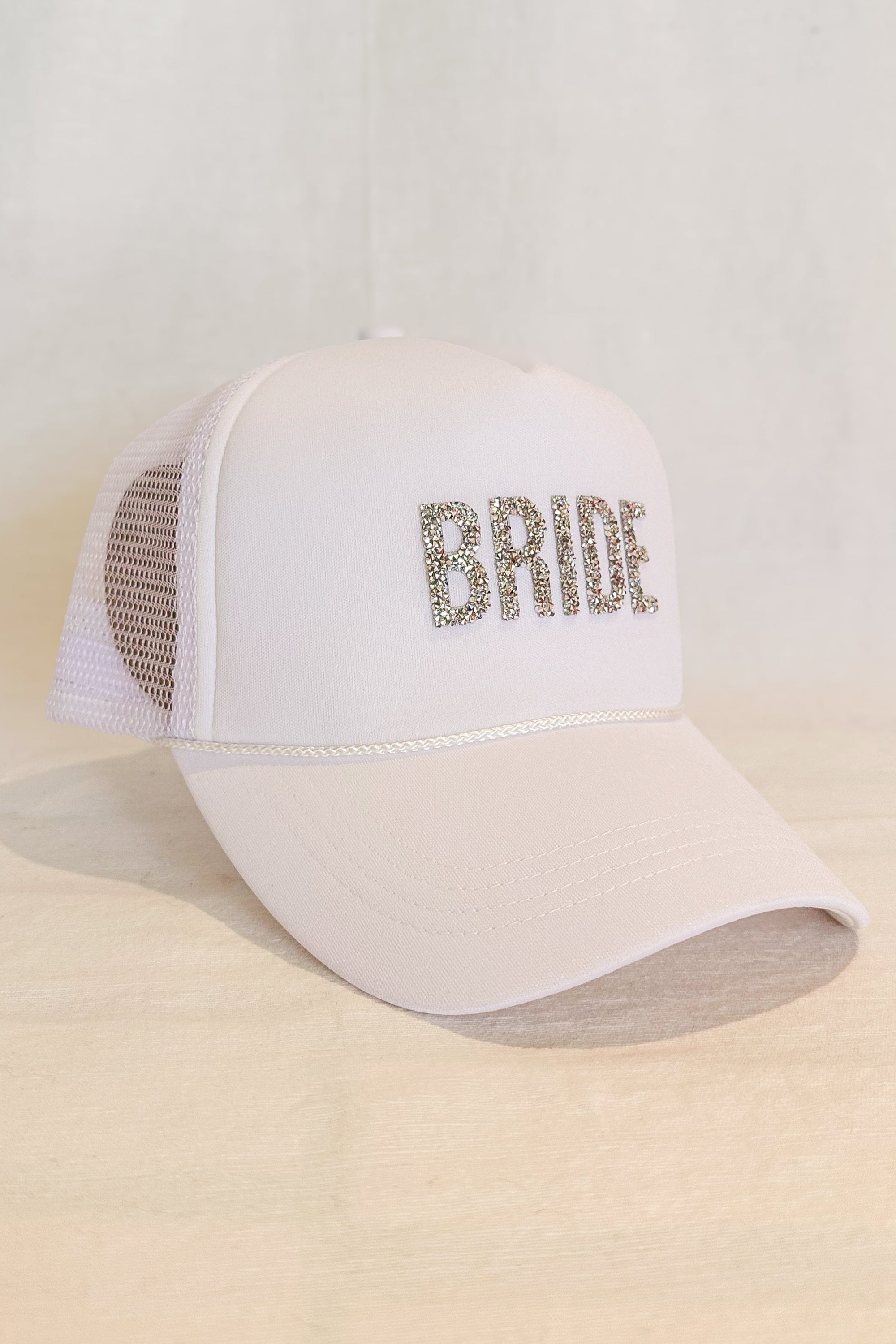 Glitter Bride Trucker Hat / White