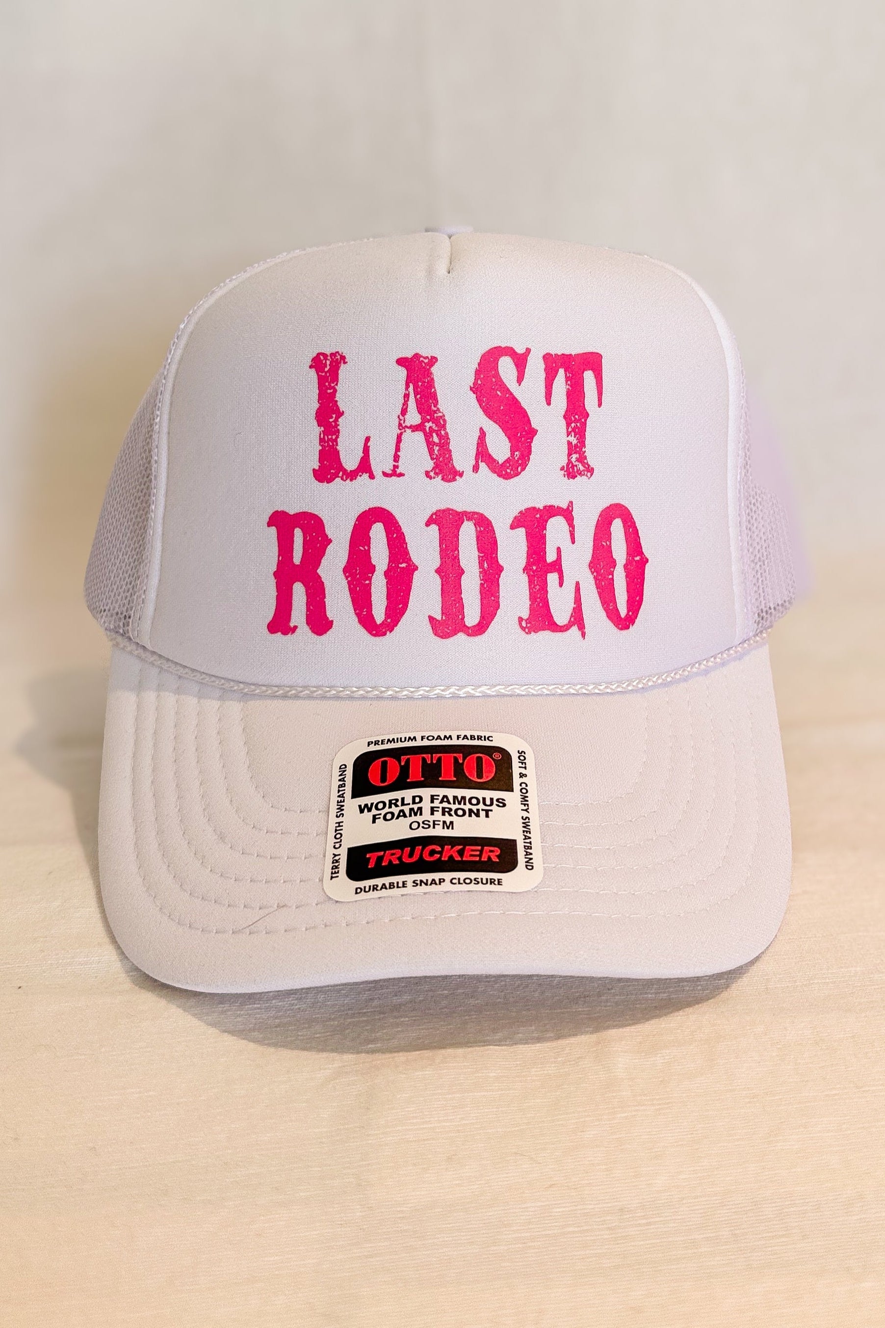 Last Rodeo Bridal Trucker Hat / White