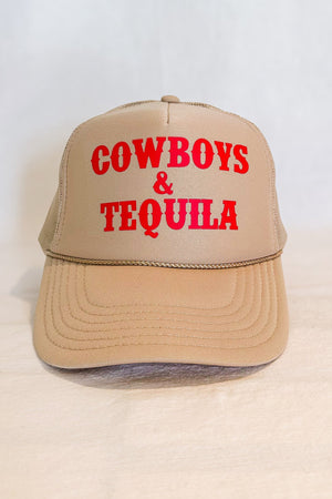 Cowboys & Tequila Trucker Hat / Tan