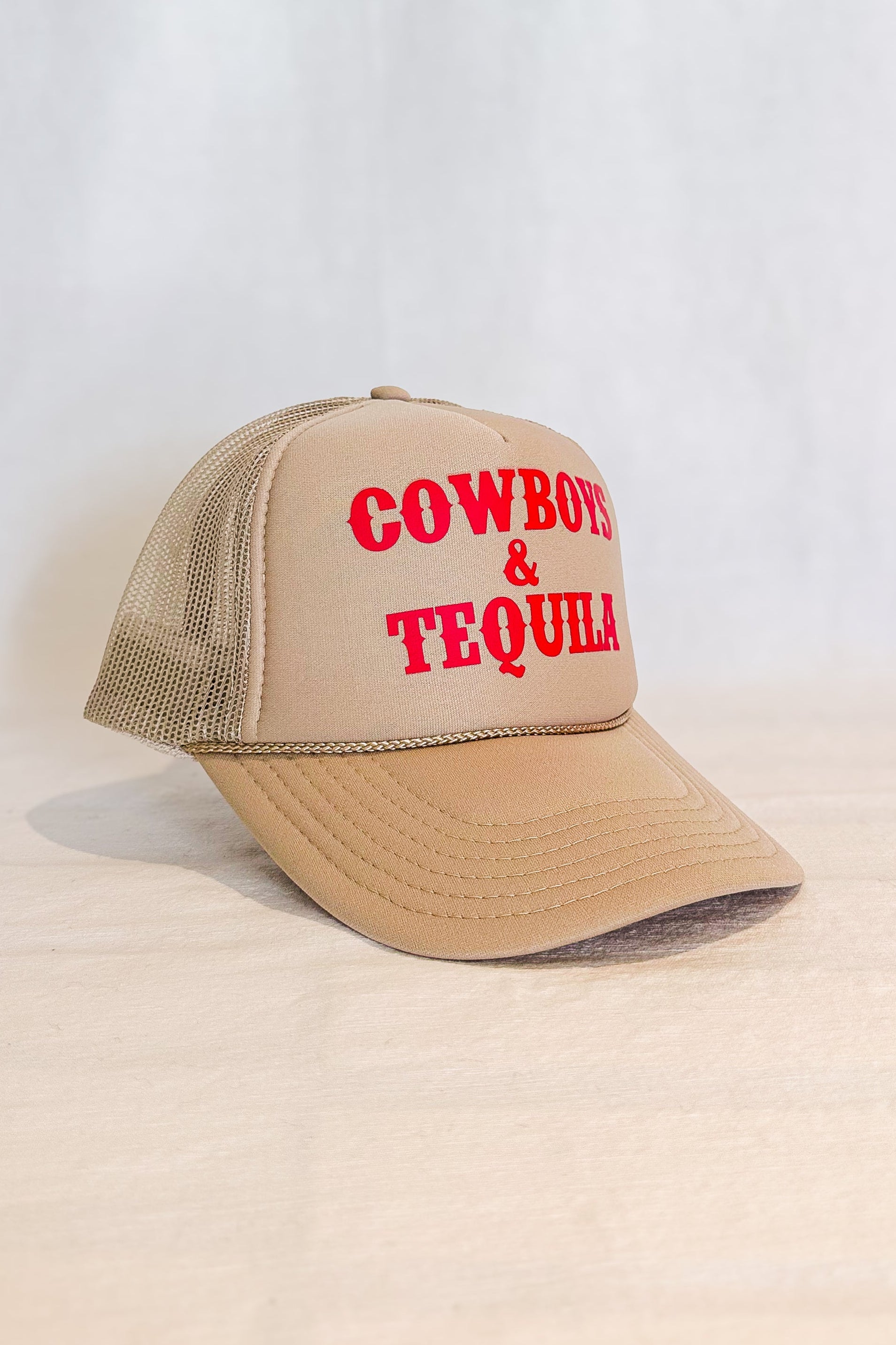 Cowboys & Tequila Trucker Hat / Tan