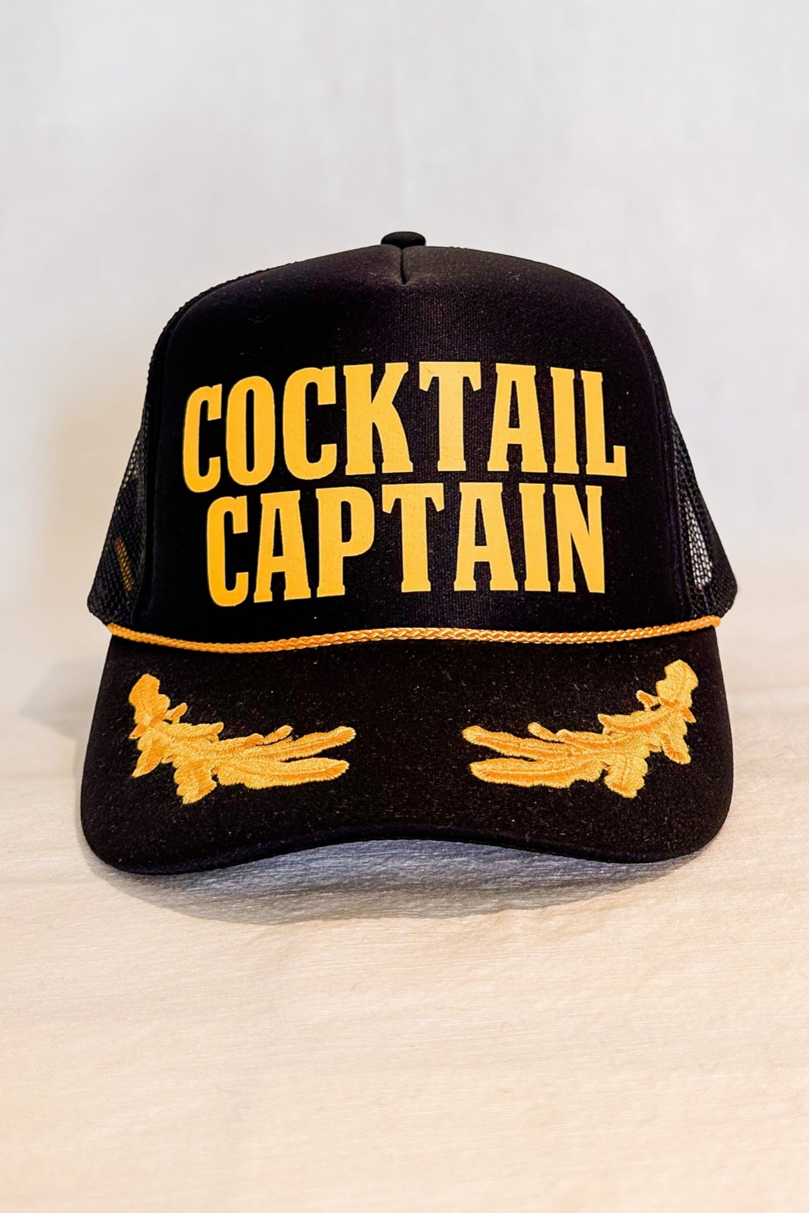 Cocktail Captain Trucker Hat / Black