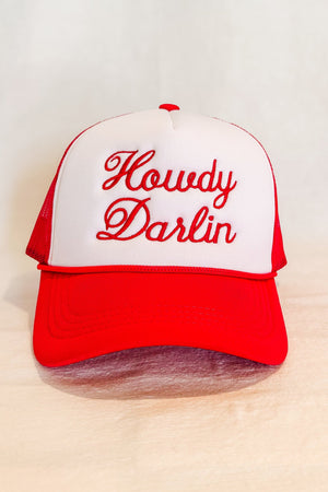 Howdy Darlin Trucker Hat / Red