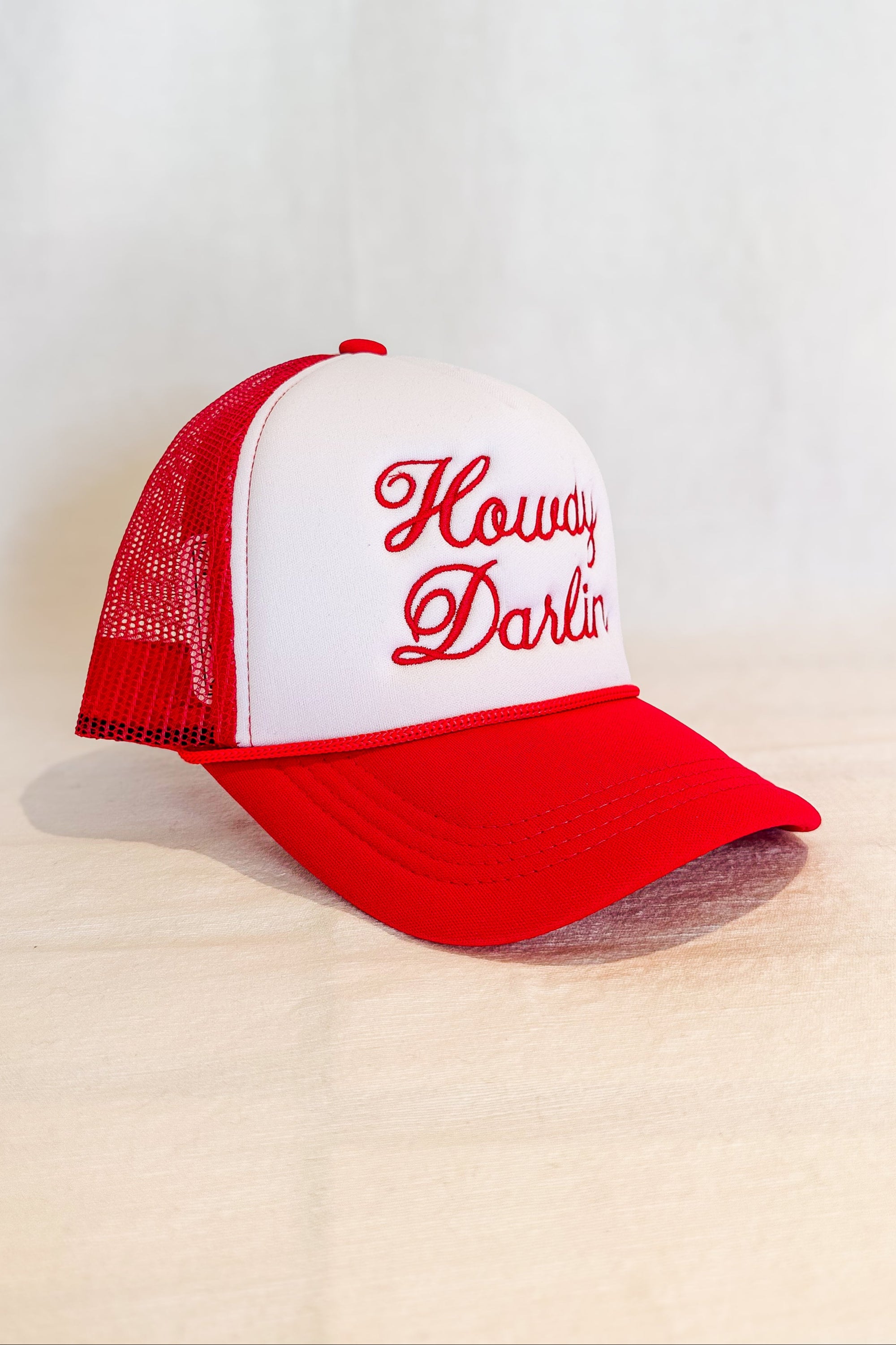 Howdy Darlin Trucker Hat / Red