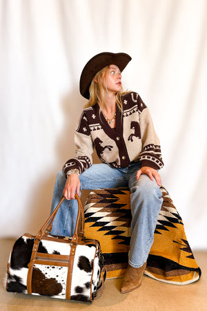 El Paso Desert Trails Button Cardigan / Taupe