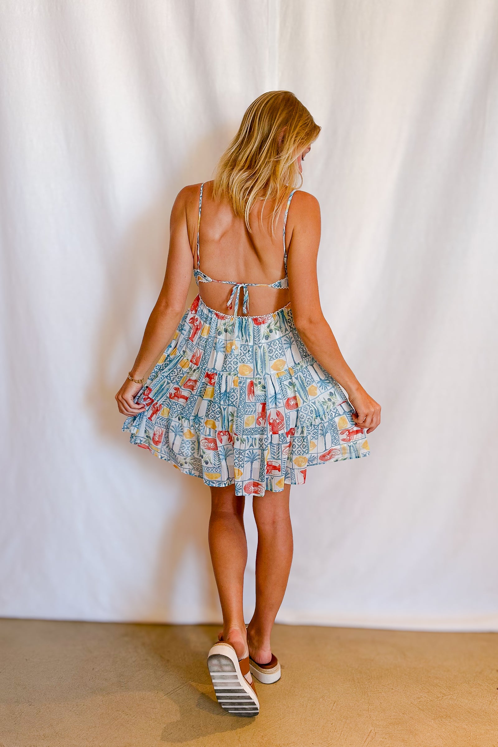 Lobster Vacay Short Tank Dress / Blue