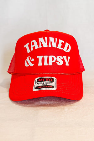 Tanned and Tipsy Trucker Hat / Orange