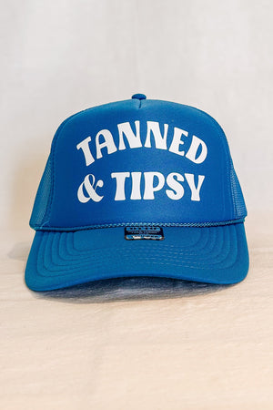 Tanned and Tipsy Trucker Hat / Teal