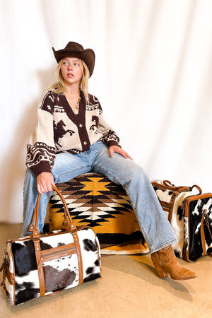 El Paso Desert Trails Button Cardigan / Taupe