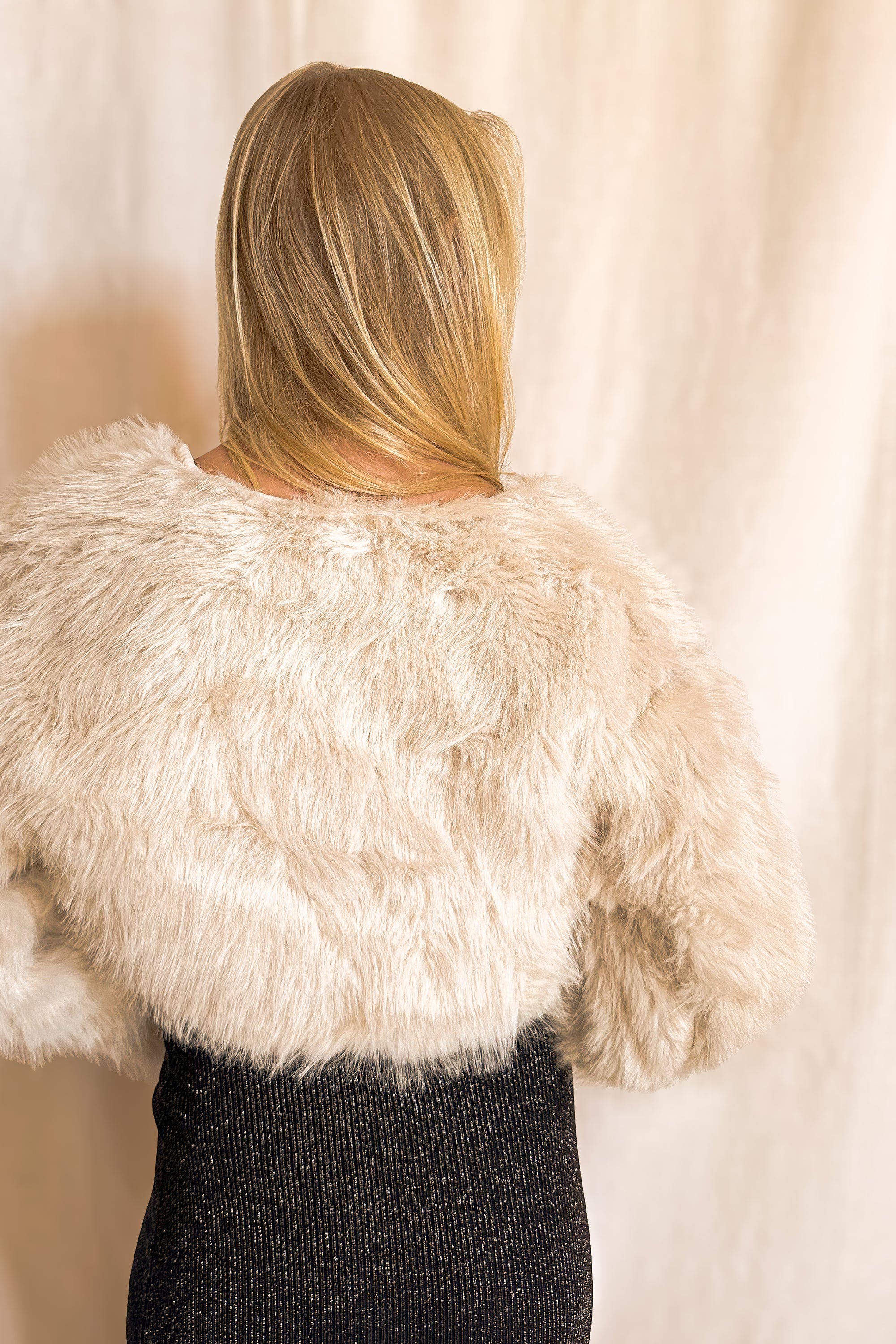 Shag Bolero Jacket / Ivory