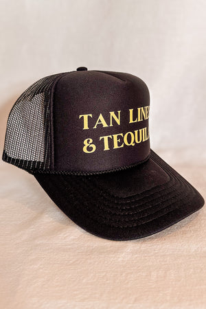 Tan Lines & Tequila Trucker Hat / Black