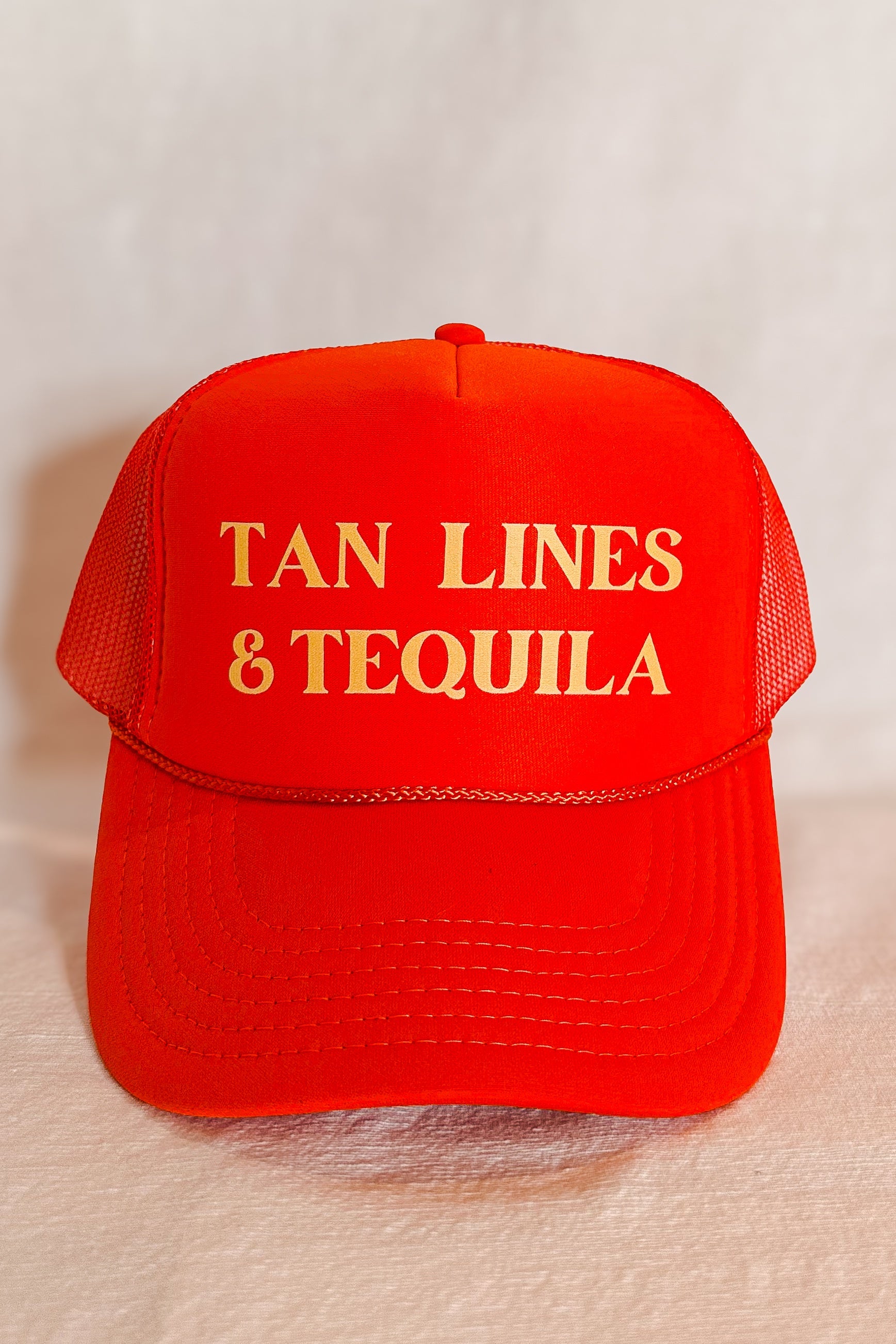 Tan Lines & Tequila Trucker Hat / Orange