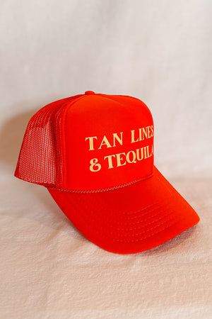 Tan Lines & Tequila Trucker Hat / Orange