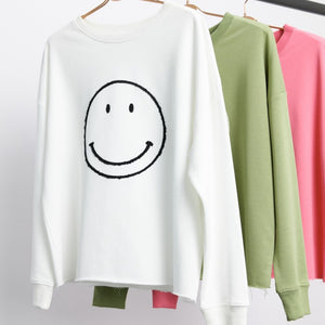 Smiley Crewneck Sweatshirt / White