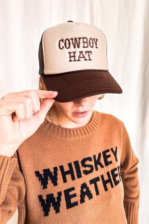 Cowboy Trucker Hat / Brown