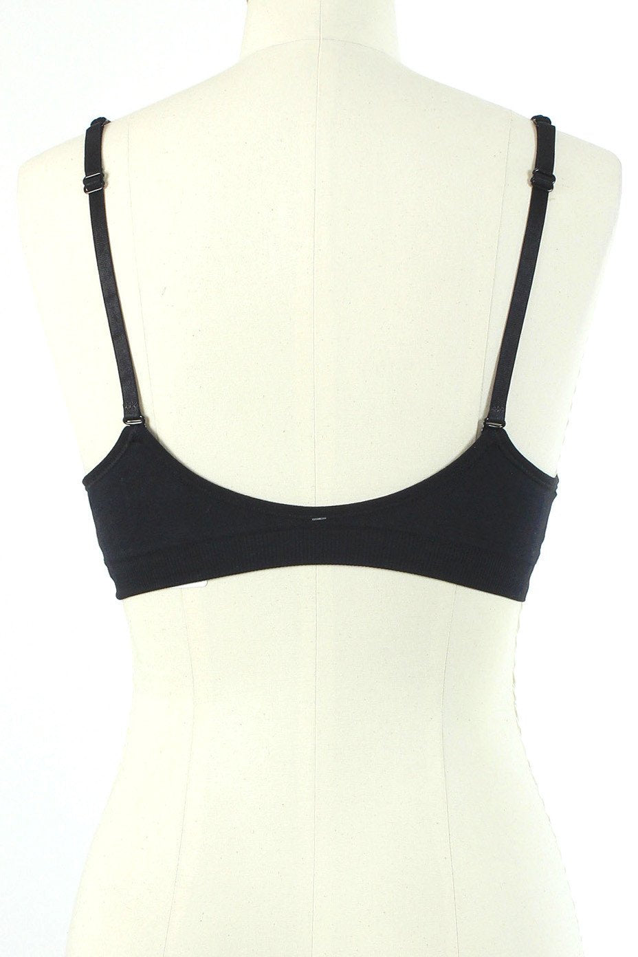 Seamless Plunging V Bra / Black
