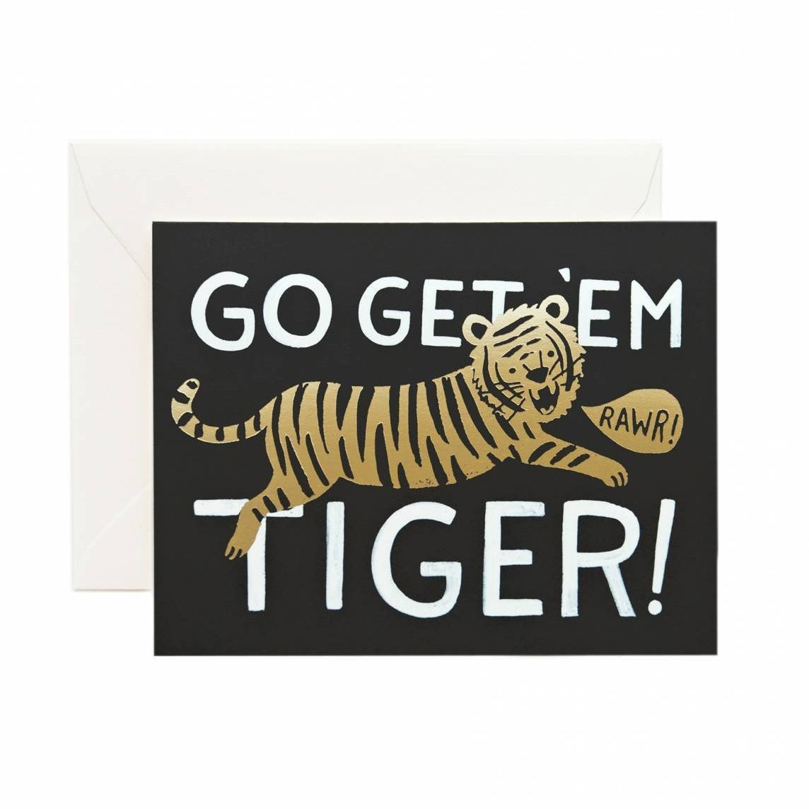Go Get 'Em Tiger Card / Ivory Envelope