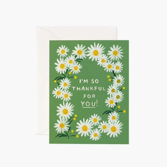 Daisies Thankful For You Card / Ivory Envelope