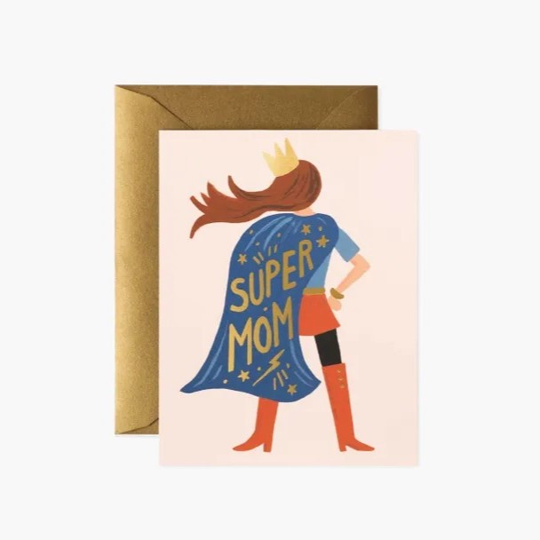 Super Mom Card / Gold Envelope